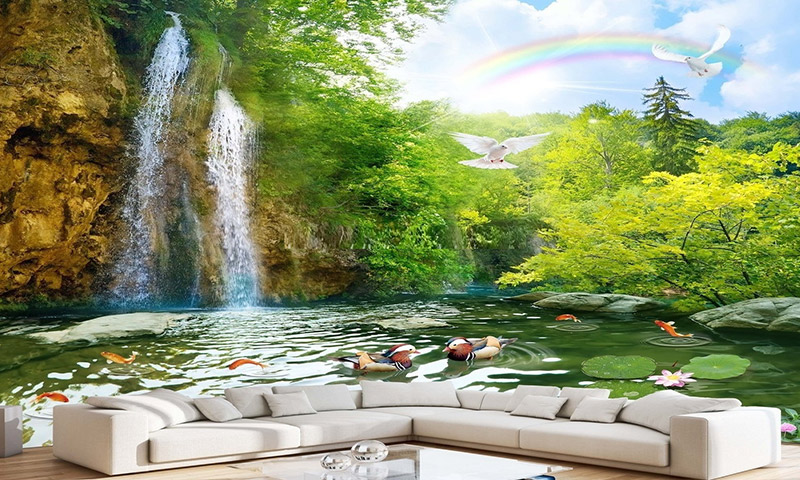 Tìm hiểu đôi nét về tranh gạch 3D ốp tường phòng khách