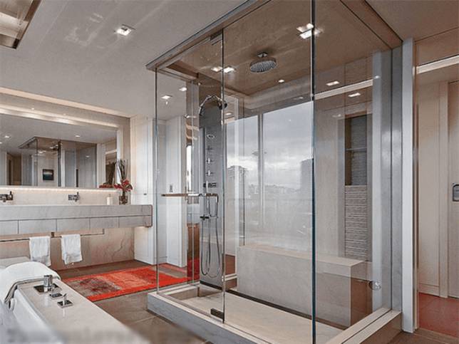 mẫu nhà vệ sinh có kính hiện đại