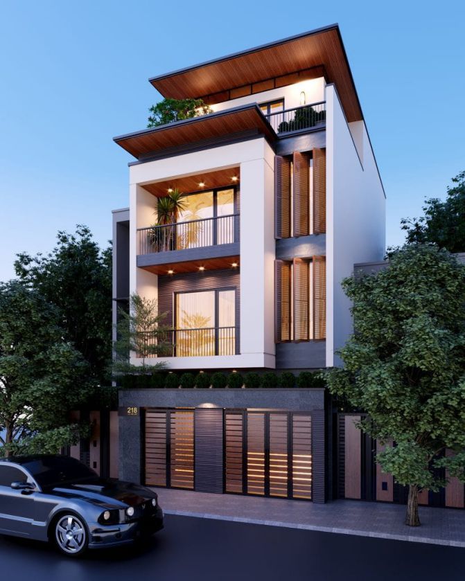 Báo giá chi phí xây dựng nhà 4 tầng tại Hoài Đức, Hà Nội 