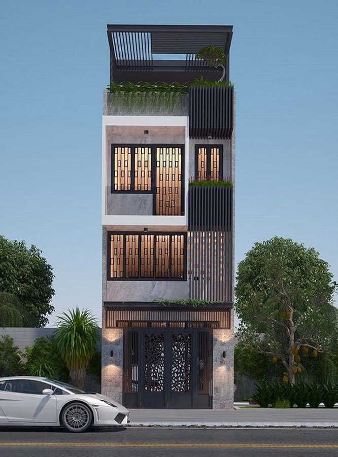 Báo giá chi phí xây dựng nhà 4 tầng tại Hoài Đức, Hà Nội 